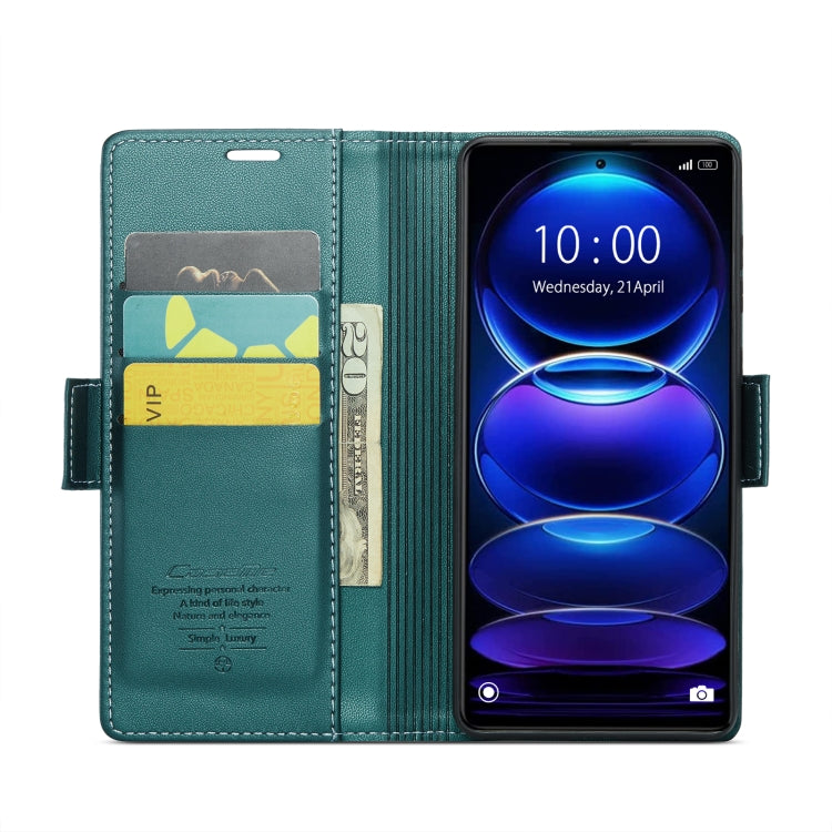 For Xiaomi Redmi Note 12 Pro+ 5G Global CaseMe 023 Butterfly Buckle Litchi Texture RFID Anti-theft Leather Phone Case(Pearly Blue) - Note 12 Pro+ Cases by CaseMe | Online Shopping UK | buy2fix