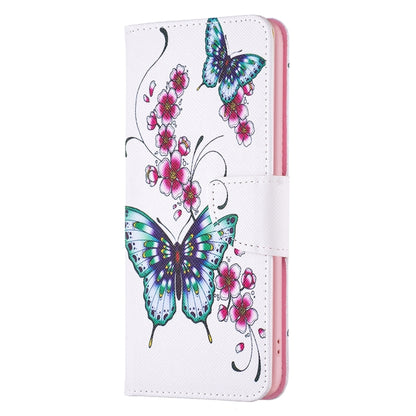 For Xiaomi Poco F5 5G / Redmi Note 12 Turbo Colored Drawing Pattern Leather Phone Case(Flowers Butterfly) - Xiaomi Cases by buy2fix | Online Shopping UK | buy2fix