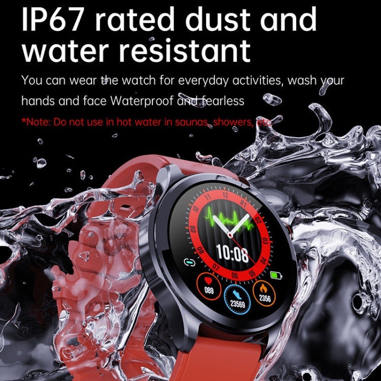 TK22 1.39 inch IP67 Waterproof Silicone Band Smart Watch Supports ECG / Non-invasive Blood Sugar(Black) - Smart Watches by buy2fix | Online Shopping UK | buy2fix