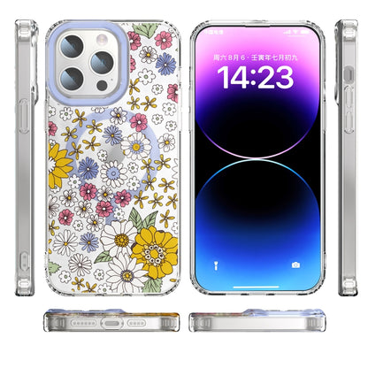For iPhone 14 Pro Max MagSafe Magnetic TPU Phone Case(Little Flower) - iPhone 14 Pro Max Cases by buy2fix | Online Shopping UK | buy2fix
