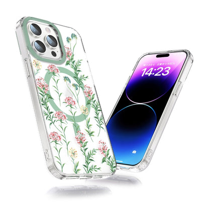 For iPhone 11 MagSafe Magnetic TPU Phone Case(Vine Rose) - iPhone 11 Cases by buy2fix | Online Shopping UK | buy2fix
