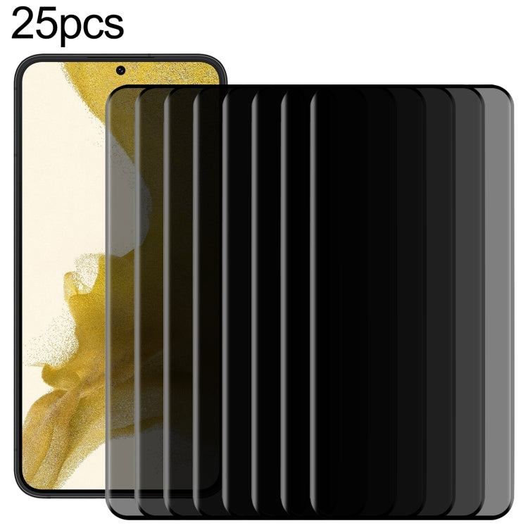 For Samsung Galaxy S22 5G 25pcs 3D Curved Edge Privacy Tempered Glass Film - Galaxy S22 5G Tempered Glass by buy2fix | Online Shopping UK | buy2fix
