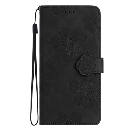 For Xiaomi Redmi Note 8T Flower Embossing Pattern Leather Phone Case(Black) - Xiaomi Cases by buy2fix | Online Shopping UK | buy2fix