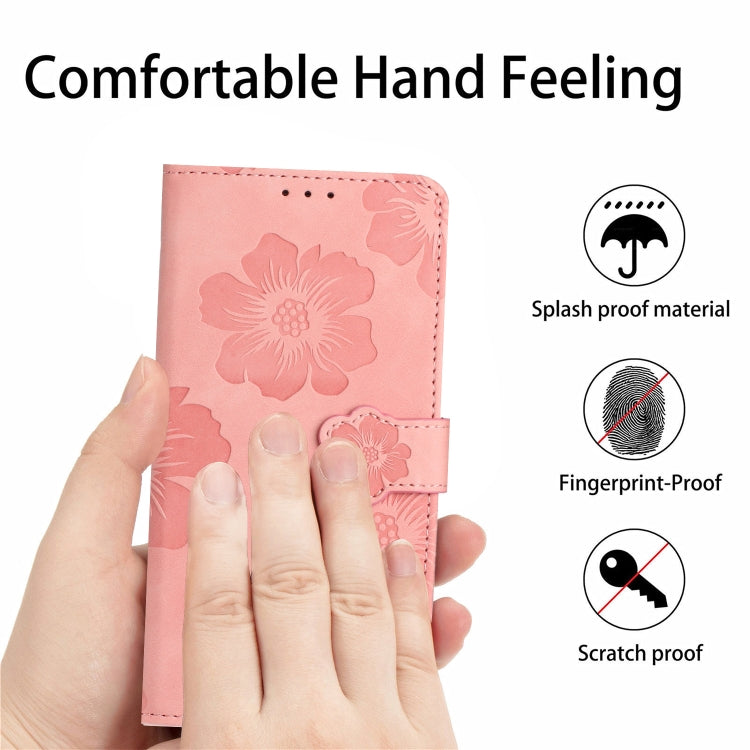 For Xiaomi Redmi Note 11 4G Global / Note 11S Flower Embossing Pattern Leather Phone Case(Pink) - Xiaomi Cases by buy2fix | Online Shopping UK | buy2fix