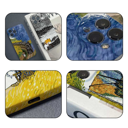 For iPhone 11 Precise Hole Oil Painting Pattern PC Phone Case(Handcart) - iPhone 11 Cases by buy2fix | Online Shopping UK | buy2fix