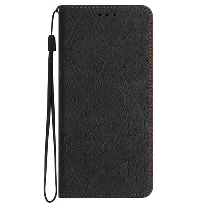 For Samsung Galaxy S23 5G Ethnic Embossed Adsorption Leather Phone Case(Black) - Galaxy S23 5G Cases by buy2fix | Online Shopping UK | buy2fix