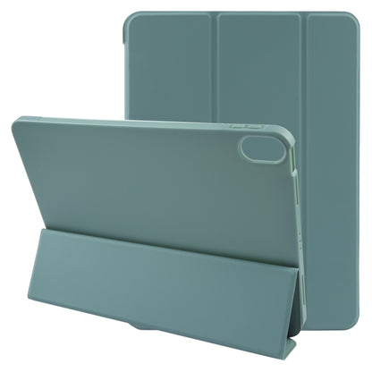 For iPad 10.9 2022 / Air 5 / Air 4 GEBEI 3-folding Holder Shockproof Flip Leather Tablet Case(Dark Green) - iPad Air (2022) / (2020) 10.9 Cases by GEBEI | Online Shopping UK | buy2fix