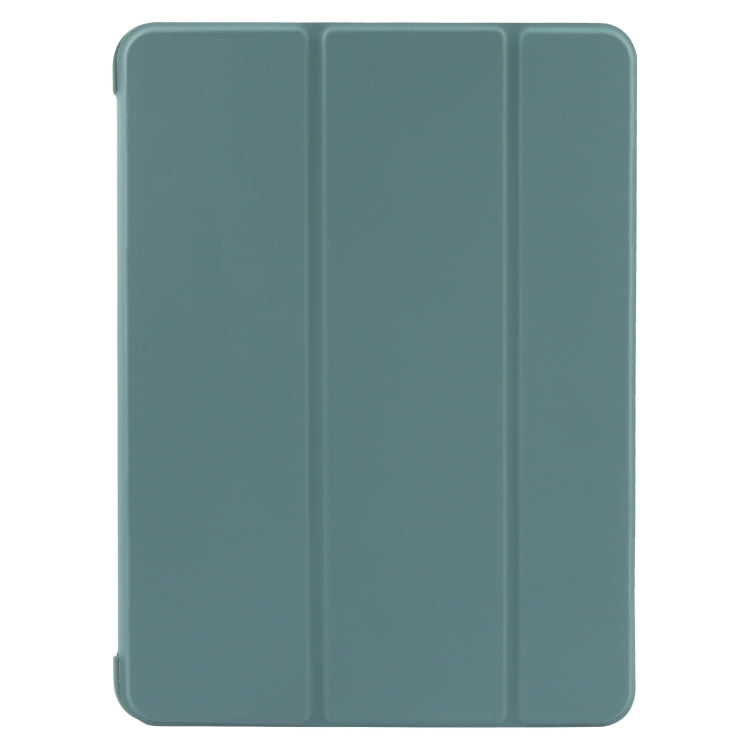 For iPad 10.9 2022 / Air 5 / Air 4 GEBEI 3-folding Holder Shockproof Flip Leather Tablet Case(Dark Green) - iPad Air (2022) / (2020) 10.9 Cases by GEBEI | Online Shopping UK | buy2fix