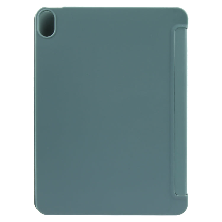 For iPad 10.9 2022 / Air 5 / Air 4 GEBEI 3-folding Holder Shockproof Flip Leather Tablet Case(Dark Green) - iPad Air (2022) / (2020) 10.9 Cases by GEBEI | Online Shopping UK | buy2fix