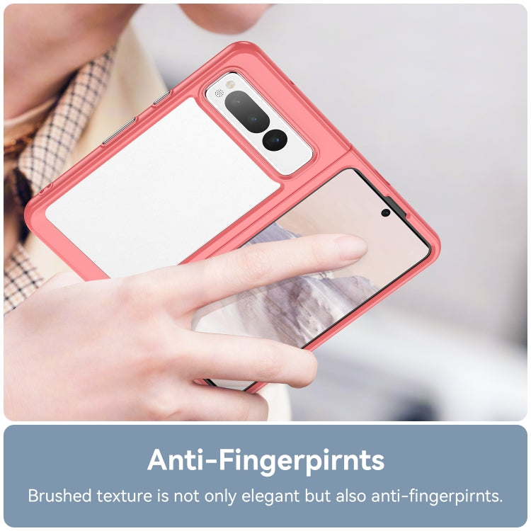 For Google Pixel Fold Colorful Series Acrylic + TPU Phone Case(Red) - Google Cases by buy2fix | Online Shopping UK | buy2fix