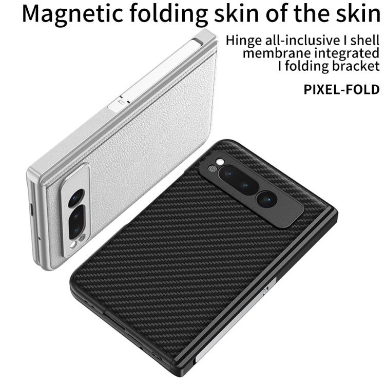 For Google Pixel Fold GKK Integrated Fold Hinge Leather Phone Case with Holder(Green) - Google Cases by GKK | Online Shopping UK | buy2fix