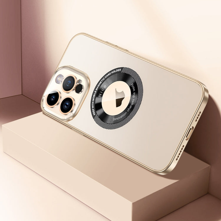 For iPhone 12 Pro Max CD Texture MagSafe Magnetic Phone Case(Champagne Gold) - iPhone 12 Pro Max Cases by buy2fix | Online Shopping UK | buy2fix