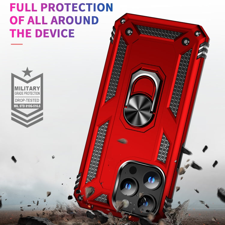 For iPhone 15 Pro Shockproof TPU + PC Phone Case with Holder(Red) - iPhone 15 Pro Cases by buy2fix | Online Shopping UK | buy2fix