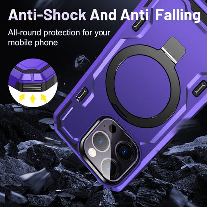 For iPhone 12 Pro Max Patronus MagSafe Magnetic Holder Phone Case(Purple) - iPhone 12 Pro Max Cases by buy2fix | Online Shopping UK | buy2fix