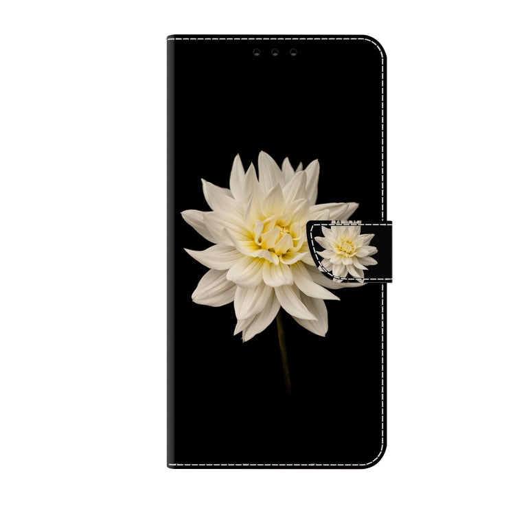 For Xiaomi Redmi 10C Crystal 3D Shockproof Protective Leather Phone Case(White Flower) - Xiaomi Cases by buy2fix | Online Shopping UK | buy2fix