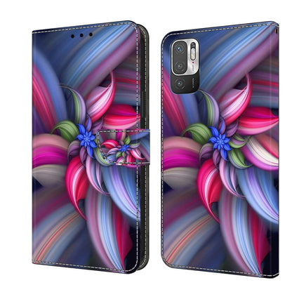 For Xiaomi Redmi Note 10 5G Crystal 3D Shockproof Protective Leather Phone Case(Colorful Flower) - Xiaomi Cases by buy2fix | Online Shopping UK | buy2fix