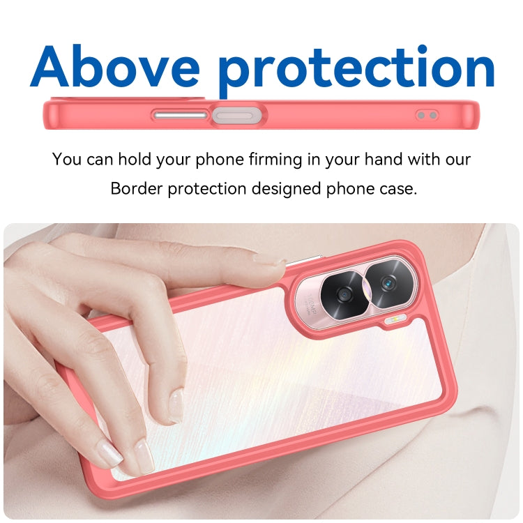 For Honor 90 Lite Colorful Series Acrylic + TPU Phone Case(Red) - Honor Cases by buy2fix | Online Shopping UK | buy2fix