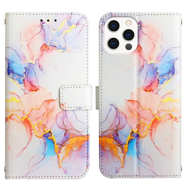 For iPhone 15 Pro PT003 Marble Pattern Flip Leather Phone Case(Galaxy Marble White LS004) - iPhone 15 Pro Cases by buy2fix | Online Shopping UK | buy2fix