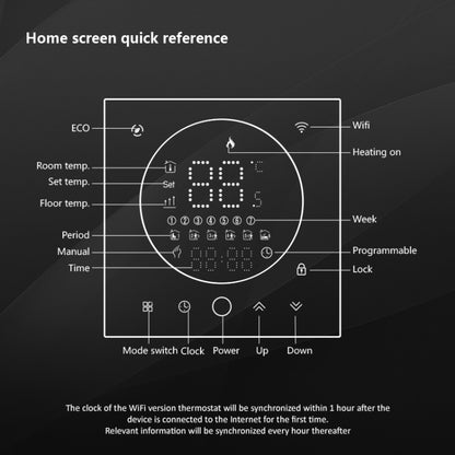 BHT-008GBLW 95-240V AC 16A Smart Home Electric Heating LED Thermostat With WiFi(White) - Thermostat & Thermometer by buy2fix | Online Shopping UK | buy2fix