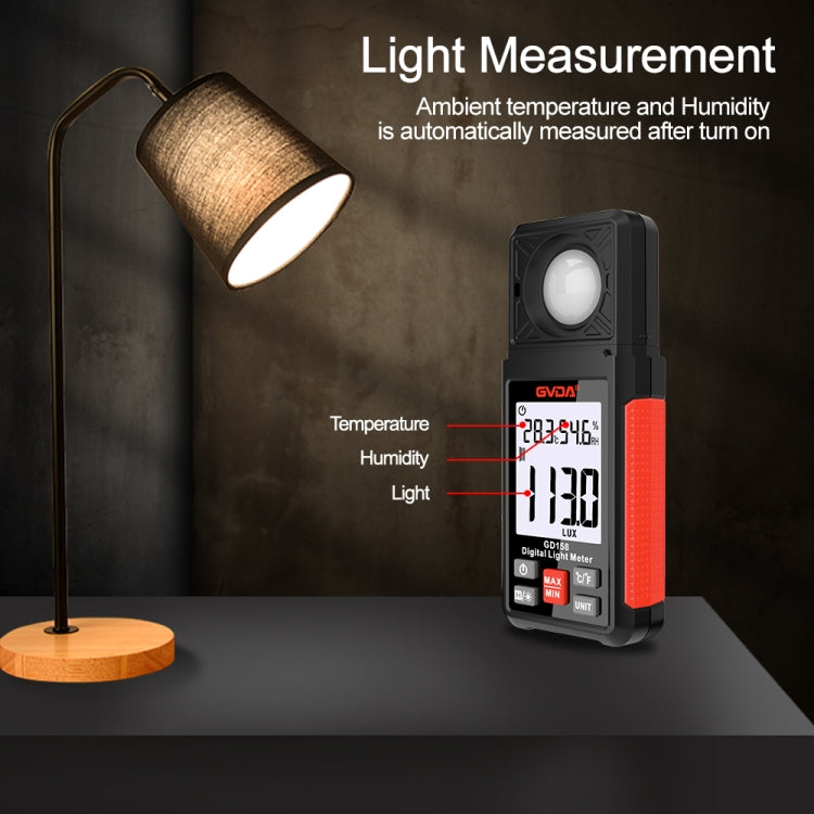 GVDA GD158 200000Lux Digital Light Meter Tester Brightness Photometer - Light & Sound Meter by GVDA | Online Shopping UK | buy2fix