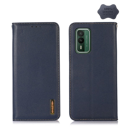 For Nokia XR21 KHAZNEH Nappa Top Layer Cowhide Leather Phone Case(Blue) - Nokia Cases by buy2fix | Online Shopping UK | buy2fix