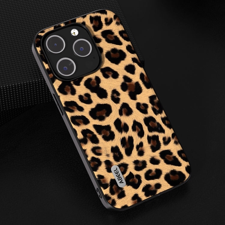 For iPhone 15 Pro ABEEL Black Edge Leopard Phone Case(Leopard Print) - iPhone 15 Pro Cases by buy2fix | Online Shopping UK | buy2fix