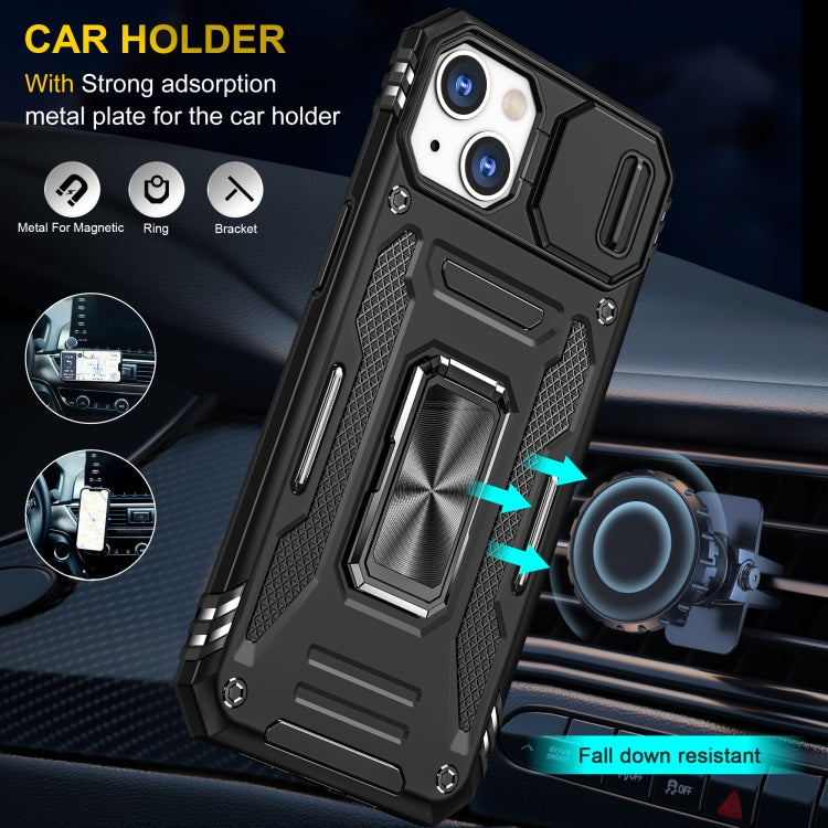 For iPhone 15 Plus Armor PC + TPU Camera Shield Phone Case(Black) - iPhone 15 Plus Cases by buy2fix | Online Shopping UK | buy2fix