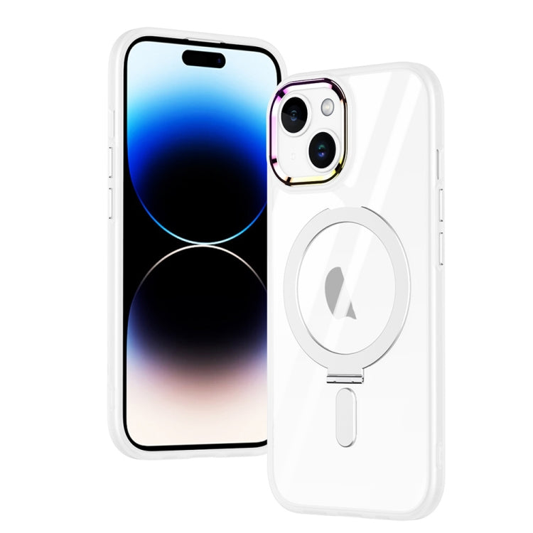 For iPhone 15 Plus MagSafe Magnetic Invisible Holder Phone Case(Transparent) - iPhone 15 Plus Cases by buy2fix | Online Shopping UK | buy2fix