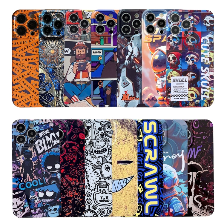 For iPhone 15 Painted Pattern Precise Hole PC Phone Case(Golden Robot) - iPhone 15 Cases by buy2fix | Online Shopping UK | buy2fix