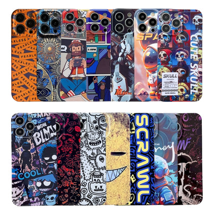 For iPhone 14 Pro Painted Pattern Precise Hole PC Phone Case(Cute Skull) - iPhone 14 Pro Cases by buy2fix | Online Shopping UK | buy2fix