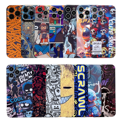 For iPhone 15 Pro Max Painted Pattern Precise Hole PC Phone Case(Cute Skull) - iPhone 15 Pro Max Cases by buy2fix | Online Shopping UK | buy2fix