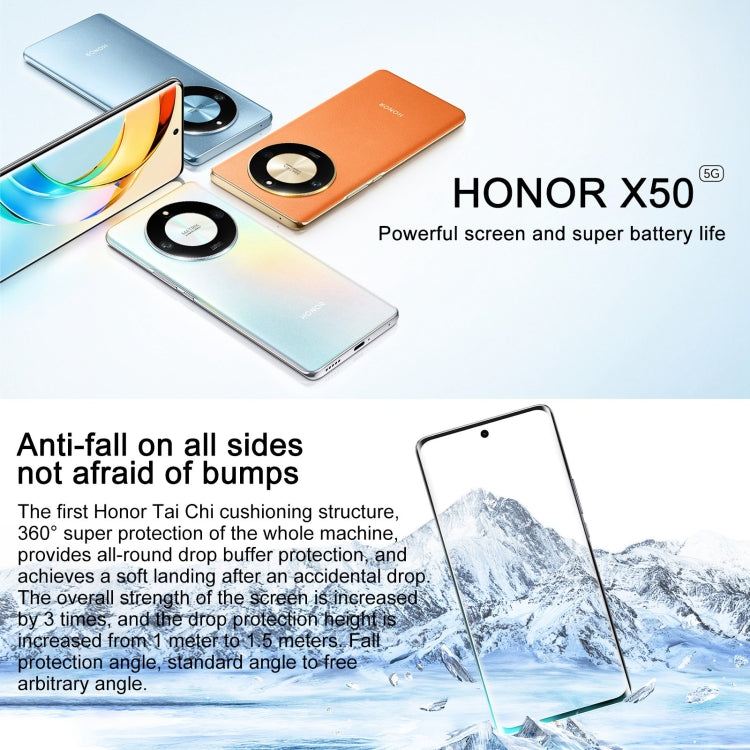 Honor X50 5G, 108MP Camera, 6.78 inch MagicOS 7.1.1 Snapdragon 6 Gen1 Octa Core up to 2.2GHz, Network: 5G, OTG, Not Support Google Play, Memory:8GB+256GB(Blue) - Honor by Huawei | Online Shopping UK | buy2fix