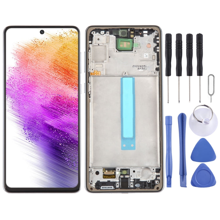 For Samsung Galaxy A73 5G SM-A736B OLED LCD Screen Digitizer Full Assembly with Frame - LCD Screen by buy2fix | Online Shopping UK | buy2fix