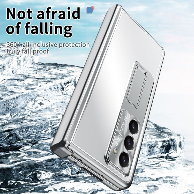 For Samsung Galaxy Z Fold5 Aluminum Alloy Double Hinge Shockproof Phone Protective Case(Silver) - Galaxy Z Fold5 Cases by buy2fix | Online Shopping UK | buy2fix