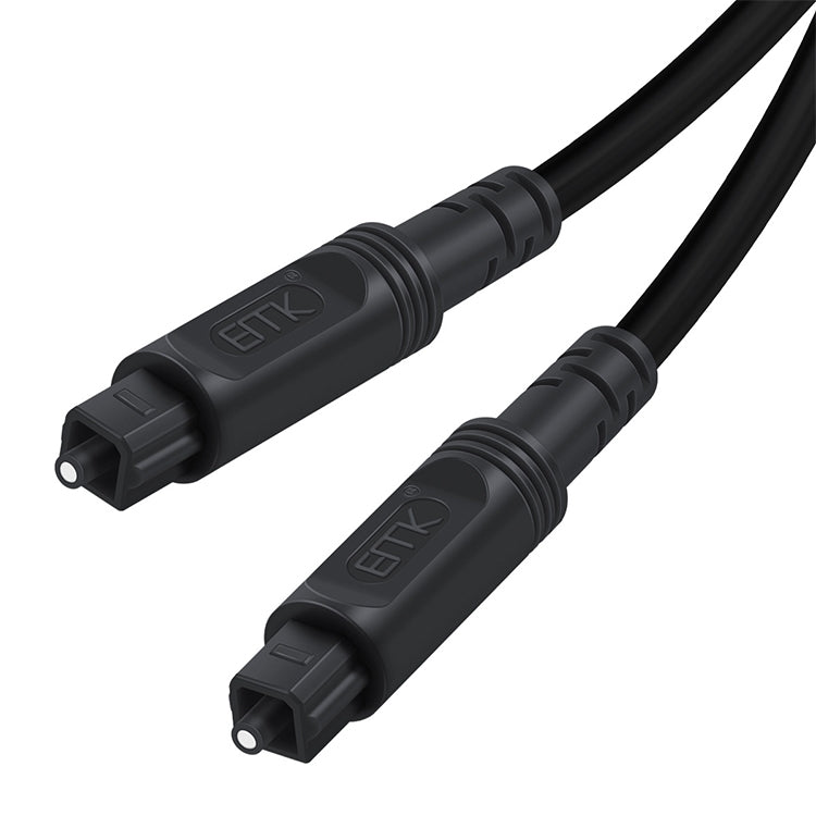 1m EMK OD4.0mm Square Port to Square Port Digital Audio Speaker Optical Fiber Connecting Cable(Black) - Audio Optical Cables by EMK | Online Shopping UK | buy2fix