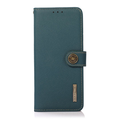 For Nokia G42 KHAZNEH Custer Genuine Leather RFID Phone Case(Green) - Nokia Cases by buy2fix | Online Shopping UK | buy2fix