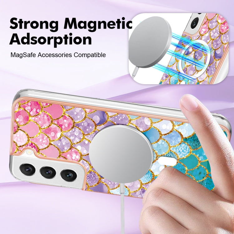 For Samsung Galaxy S23+ 5G Marble Pattern Dual-side IMD Magsafe TPU Phone Case(Colorful Scales) - Galaxy S23+ 5G Cases by buy2fix | Online Shopping UK | buy2fix