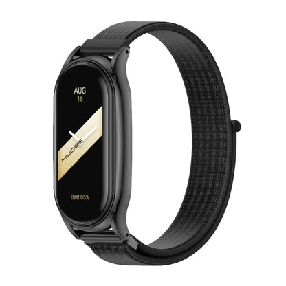 For Xiaomi Mi Band 8 Mijobs Plus Case Breathable Nylon Loop Watch Band(Black) - Watch Bands by MIJOBS | Online Shopping UK | buy2fix