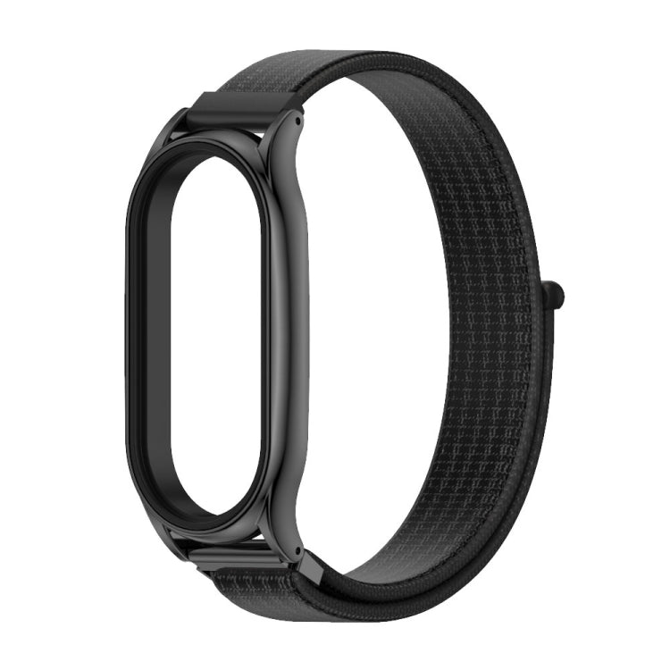 For Xiaomi Mi Band 8 Mijobs Plus Case Breathable Nylon Loop Watch Band(Black) - Watch Bands by MIJOBS | Online Shopping UK | buy2fix