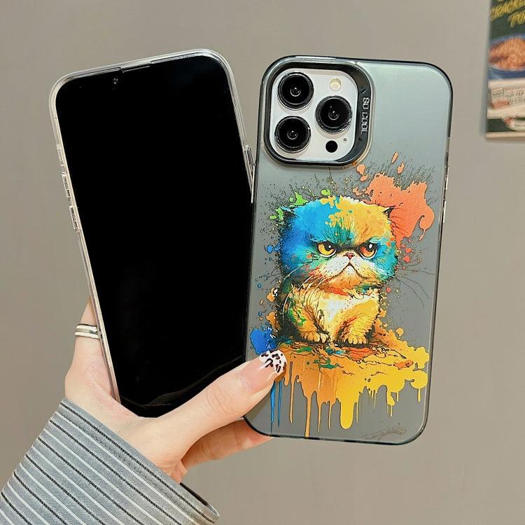 For iPhone 15 Pro Max Cute Animal Pattern Series PC + TPU Phone Case(Robots) - iPhone 15 Pro Max Cases by buy2fix | Online Shopping UK | buy2fix