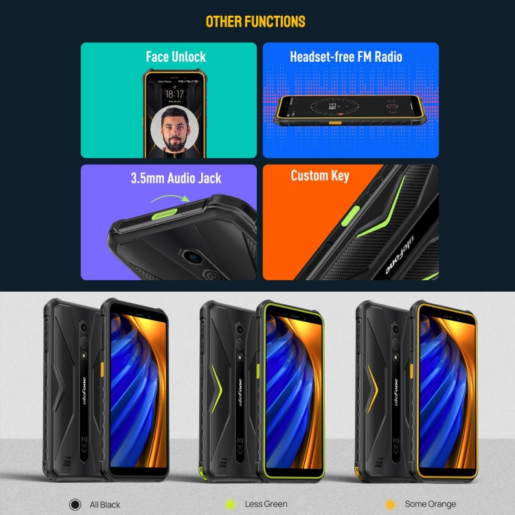 [HK Warehouse] Ulefone Armor X12 Pro, 4GB+64GB, IP68/IP69K Rugged Phone, 5.45 inch Android 13 MediaTek Helio G36 Octa Core, Network: 4G, NFC(Less Green) - Ulefone by Ulefone | Online Shopping UK | buy2fix