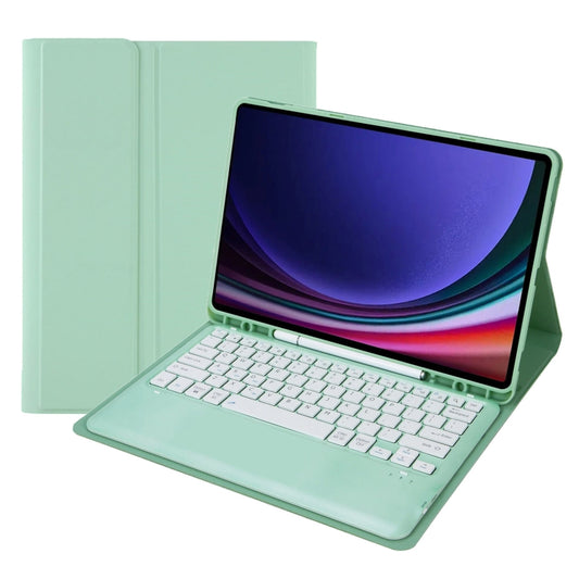 A810B For Samsung Galaxy Tab S9+ Pen Slot Detachable Bluetooth Keyboard Leather Tablet Case(Mint Green) - Samsung Keyboard by buy2fix | Online Shopping UK | buy2fix