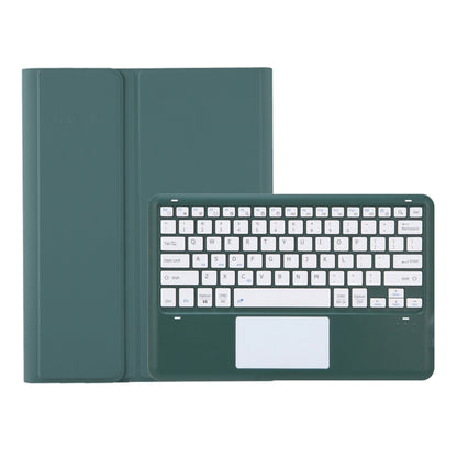 A810B-A For Samsung Galaxy Tab S9+ Touch Pad Detachable Bluetooth Keyboard Leather Tablet Case(Dark Green) - Samsung Keyboard by buy2fix | Online Shopping UK | buy2fix