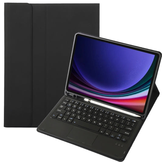 For Samsung Galaxy Tab S9 A710B-A Candy Color TPU Touch Bluetooth Keyboard Leather Tablet Case with Pen Holder(Black) - Samsung Keyboard by buy2fix | Online Shopping UK | buy2fix