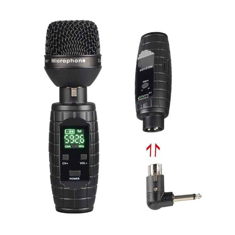 XTUGA U-95 Wireless XLR Transmitter and Receiver UHF Wireless Guitar Transmitter Receiver With Dynamic Mic - Microphone by XTUGA | Online Shopping UK | buy2fix