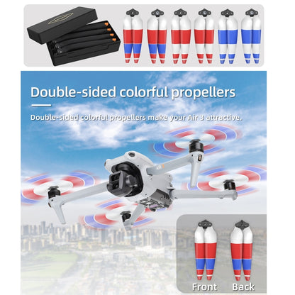 For DJI Air 3 Sunnylife 8747F Low Noise Quick-release Propellers, Style:2 Pairs Red White - DIY Propeller by Sunnylife | Online Shopping UK | buy2fix
