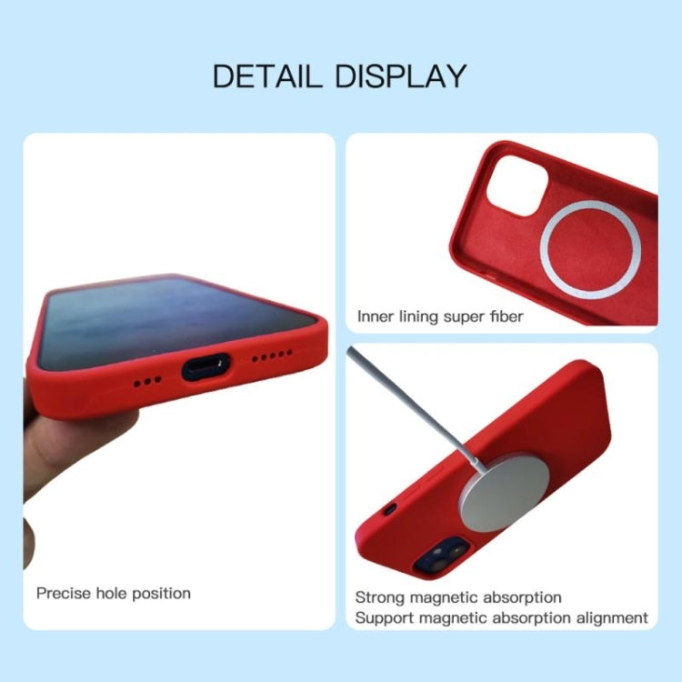 For iPhone 14 MagSafe Liquid Silicone Full Coverage Phone Case(Red) - iPhone 14 Cases by buy2fix | Online Shopping UK | buy2fix