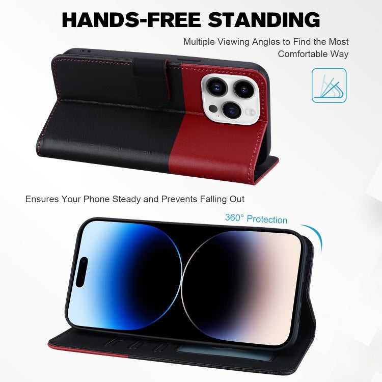 For iPhone 15 Pro Max Cute Pet Series Color Block Buckle Leather Phone Case(Black) - iPhone 15 Pro Max Cases by buy2fix | Online Shopping UK | buy2fix