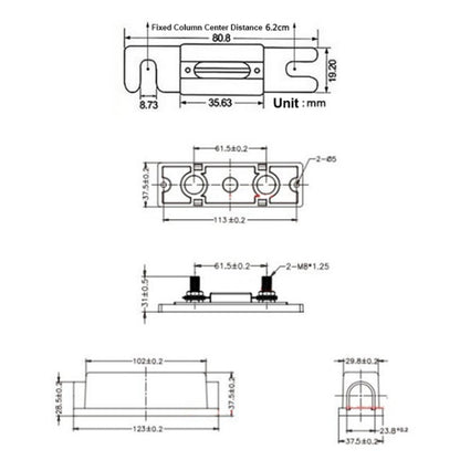 3 in 1 ANL Car Audio Modified Fuse Holder with 200A Fuse, Current:50A - Fuse by buy2fix | Online Shopping UK | buy2fix