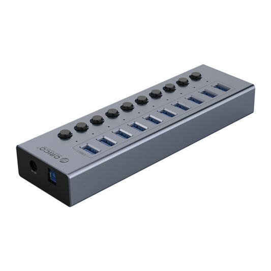 ORICO BT2U3-10AB-GY-BP 10 Ports USB 3.0 HUB with Individual Switches(EU Plug) - USB 3.0 HUB by ORICO | Online Shopping UK | buy2fix